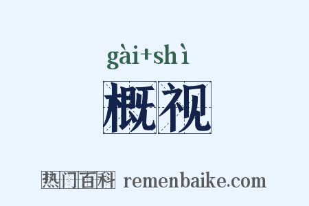 概视是什么意思的图片